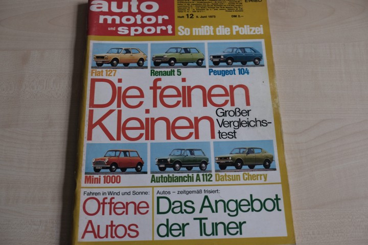 Deckblatt Auto Motor und Sport (12/1973)